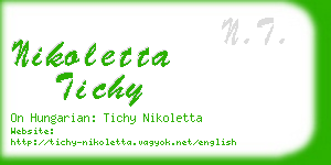 nikoletta tichy business card